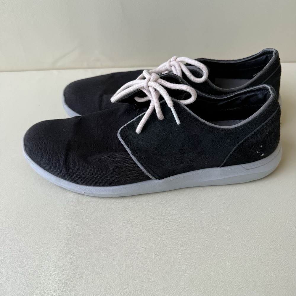 Crocs Men's Santa Cruz Lace Up Loafers Canvas Suede Black Casual Shoes Size 12